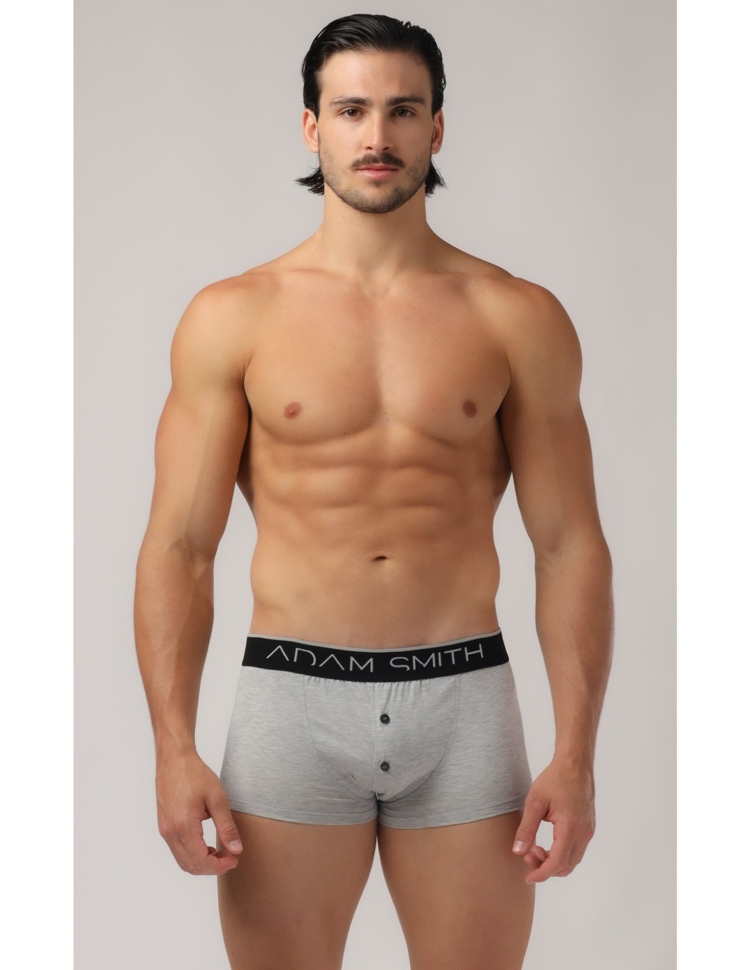 Adam Smith - Button Front Μπόξερ - Γκρι