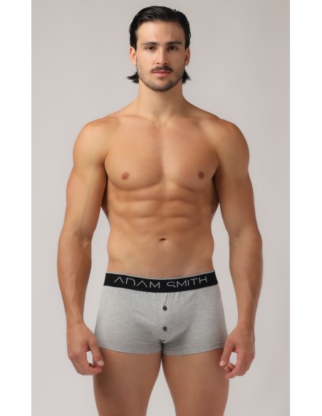 Adam Smith - Button Front Μπόξερ - Γκρι