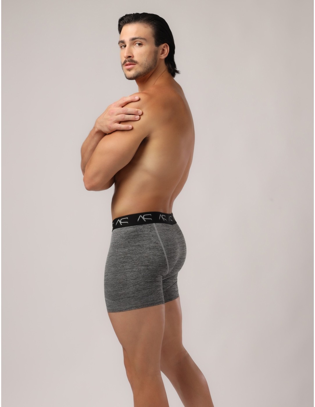 Adam Smith - Mesh Combo Μπόξερ - Γκρι
