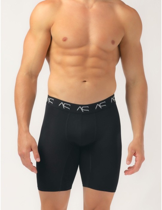 Adam Smith - Mesh Long Μπόξερ - Μαύρο