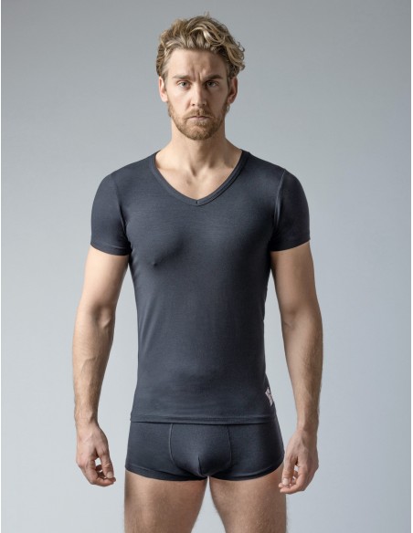 Adam Smith - V-Neck T-Shirt - Μπλουζάκι Μαύρο