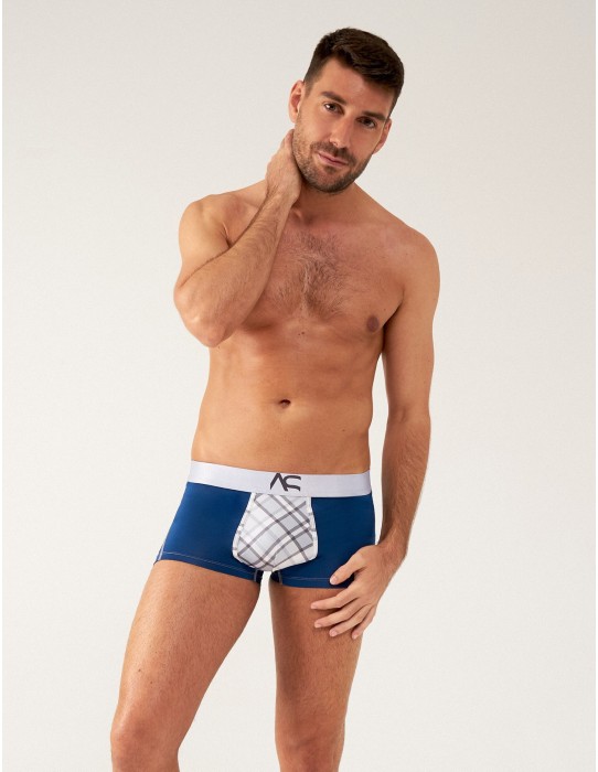 Adam Smith - Saltire Μπόξερ - Μπλε με καρό θήκη