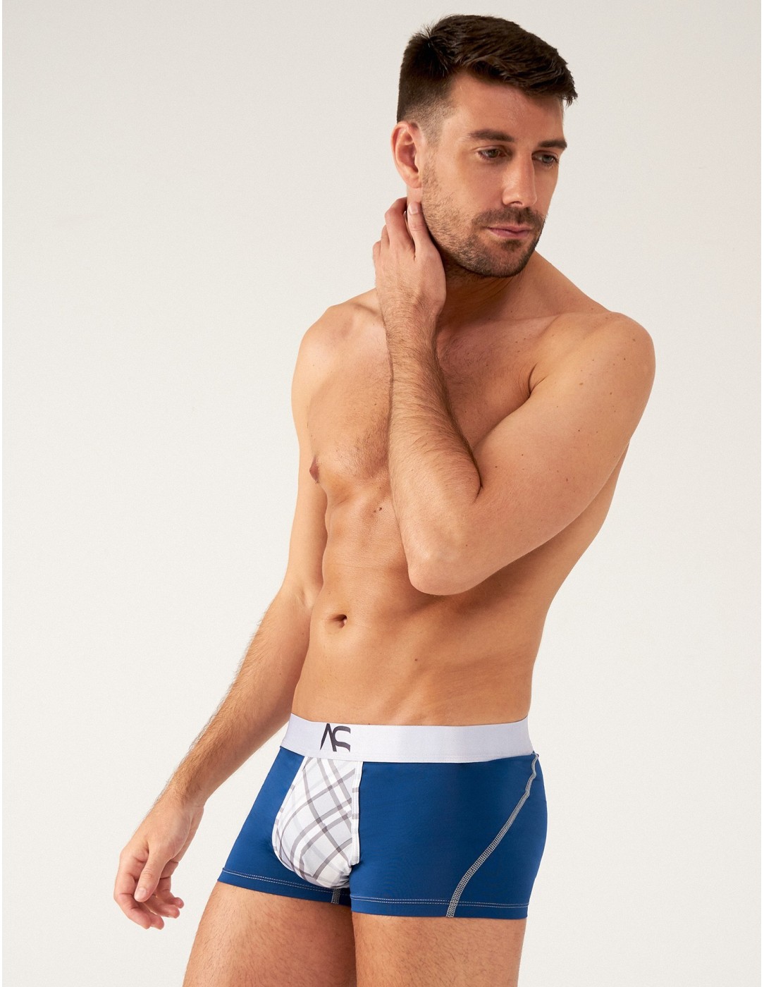 Adam Smith - Saltire Μπόξερ - Μπλε με καρό θήκη