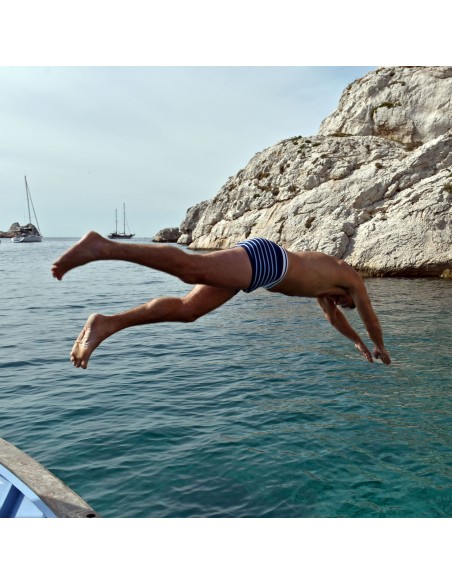 Bluebuck - Μποξεράκι Μπλε με άσπρες ρίγες