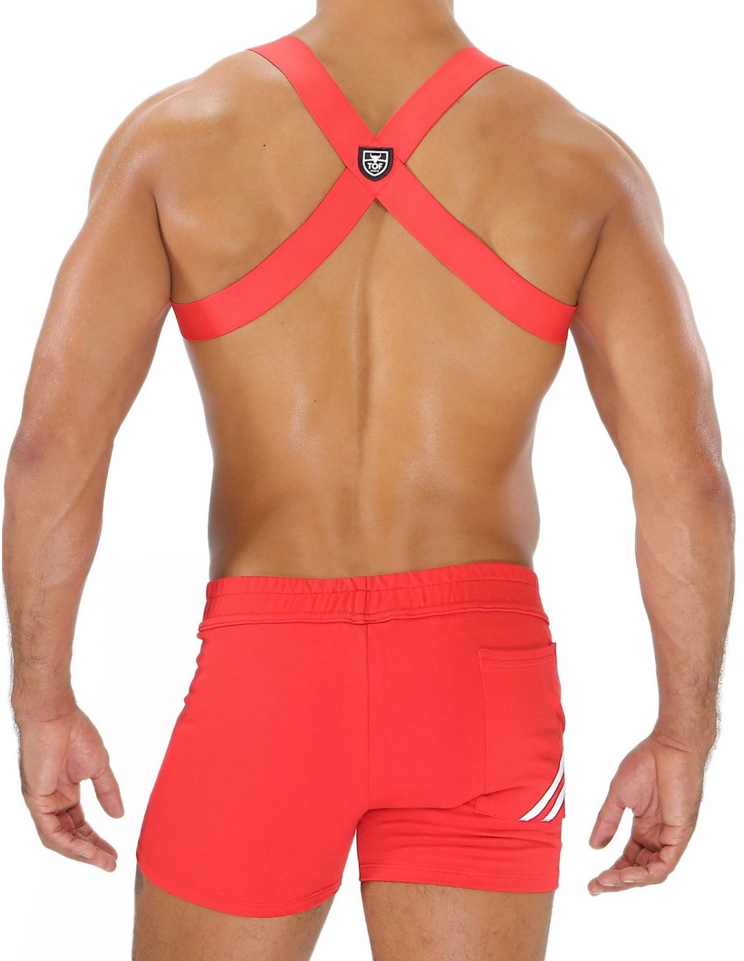 TOF Paris - Party Boy Elastic Harness - Κόκκινο