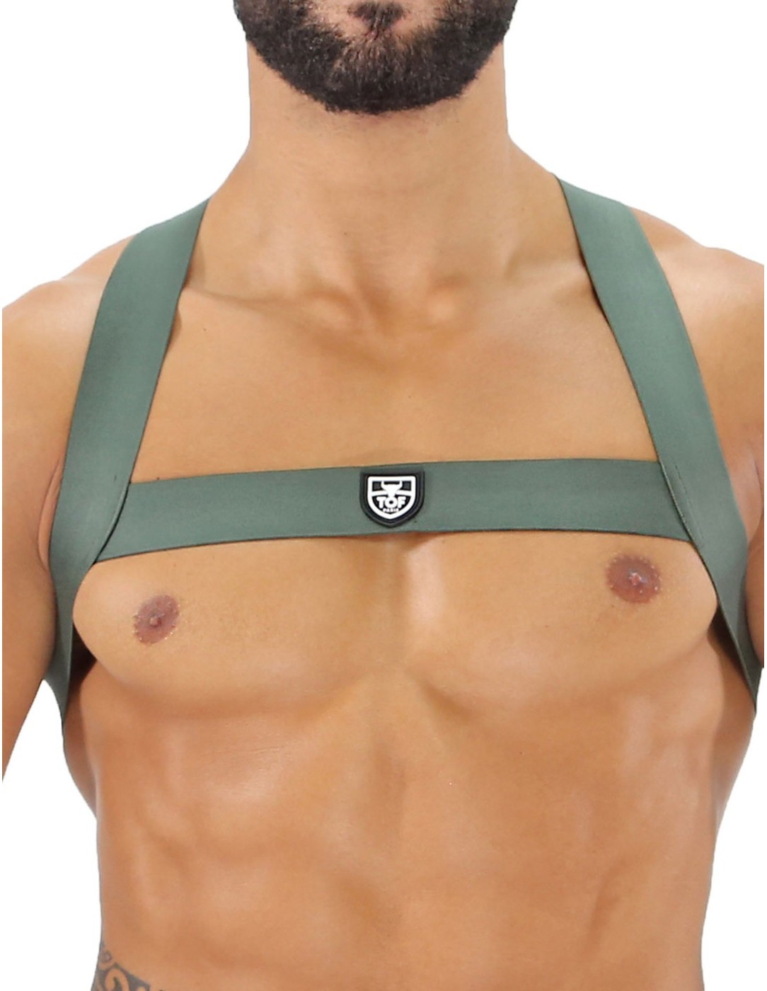 TOF Paris - Fetish Elastic Harness - Χακί
