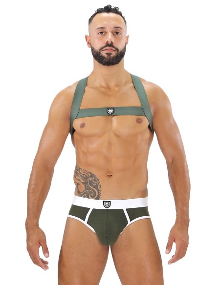 TOF Paris - Fetish Elastic Harness - Χακί
