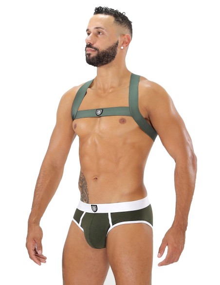 TOF Paris - Fetish Elastic Harness - Χακί