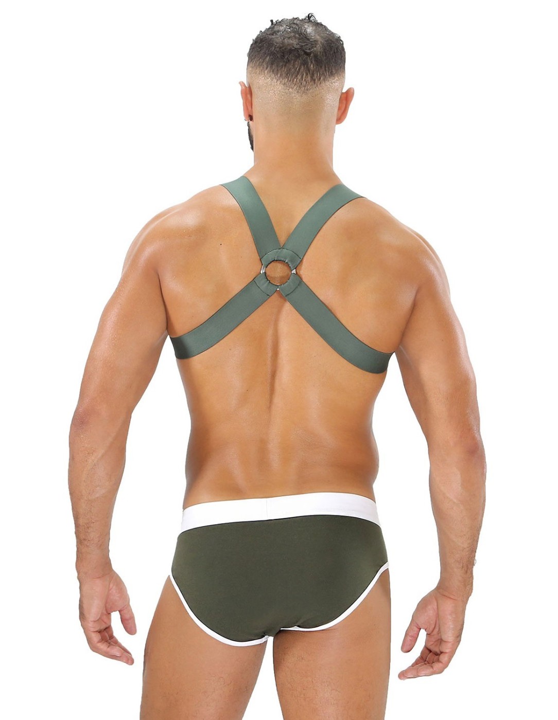 TOF Paris - Fetish Elastic Harness - Χακί