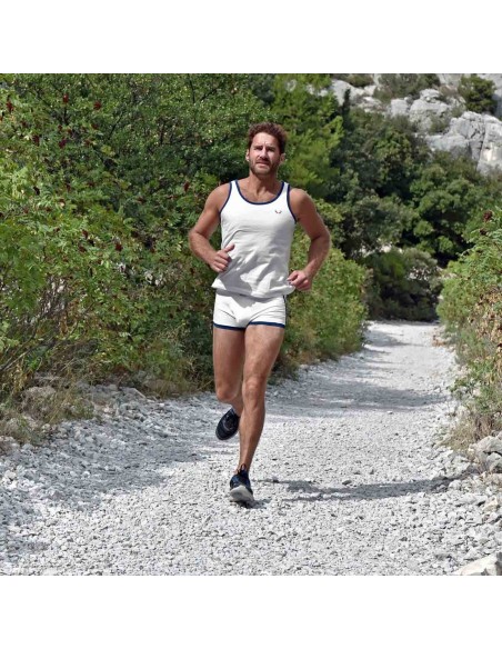 Bluebuck - Μποξεράκι Άσπρο με μπλε ρίγες