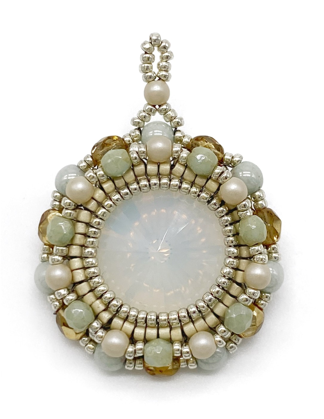 Zosimi Beads - Marian Necklace - White Opal