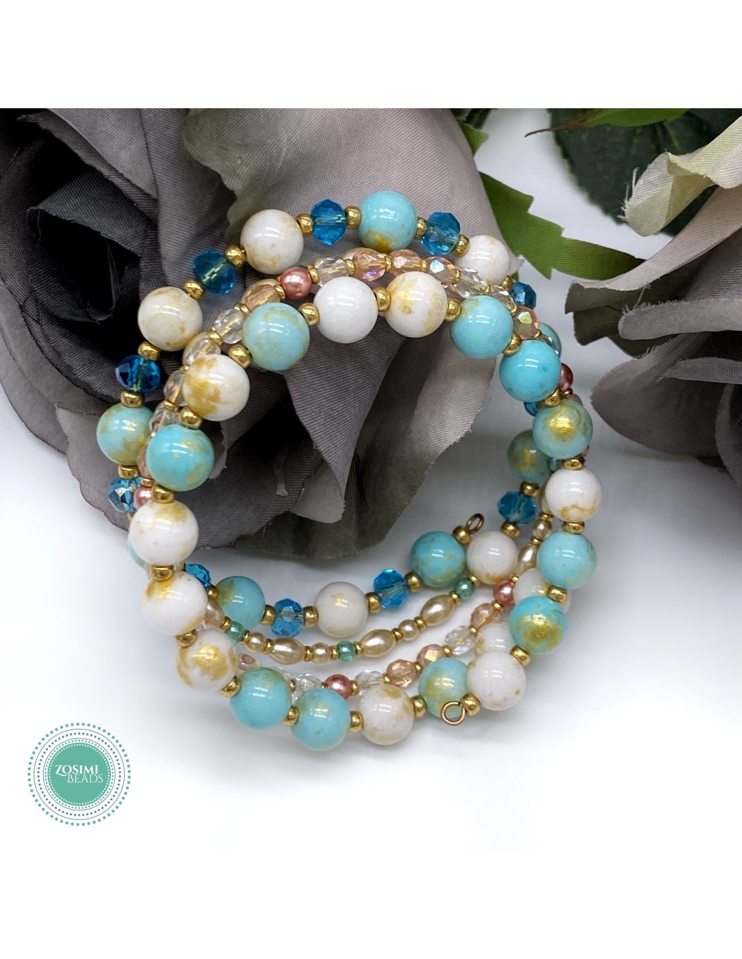 Zosimi Beads - Athena Wrap Βραχιόλι - Ocean...