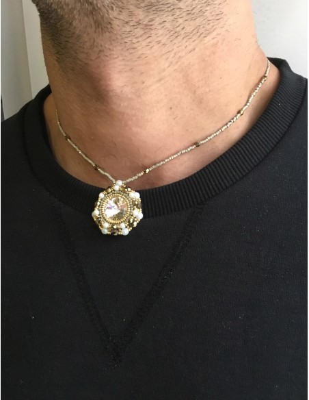 Zosimi Beads - Marian Necklace - Crystal Argent Flare