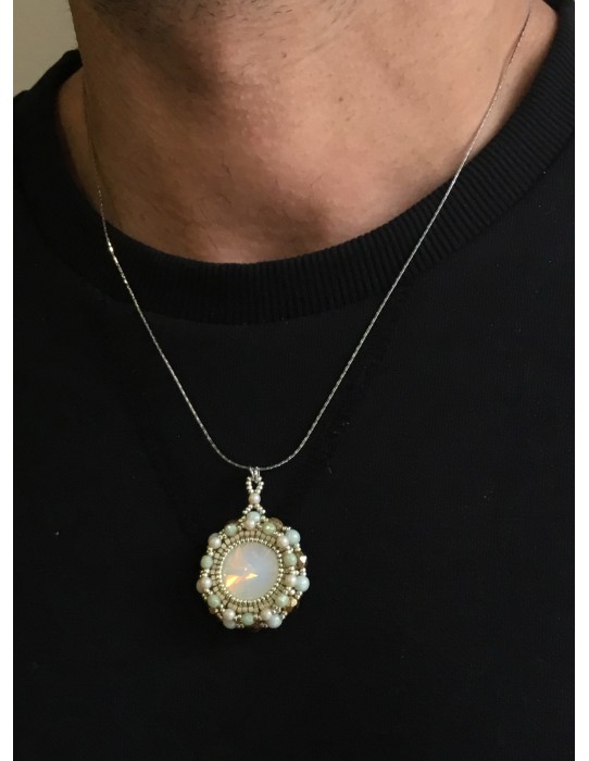 Zosimi Beads - Marian Κρεμαστό - Λευκό Οπάλιο 2