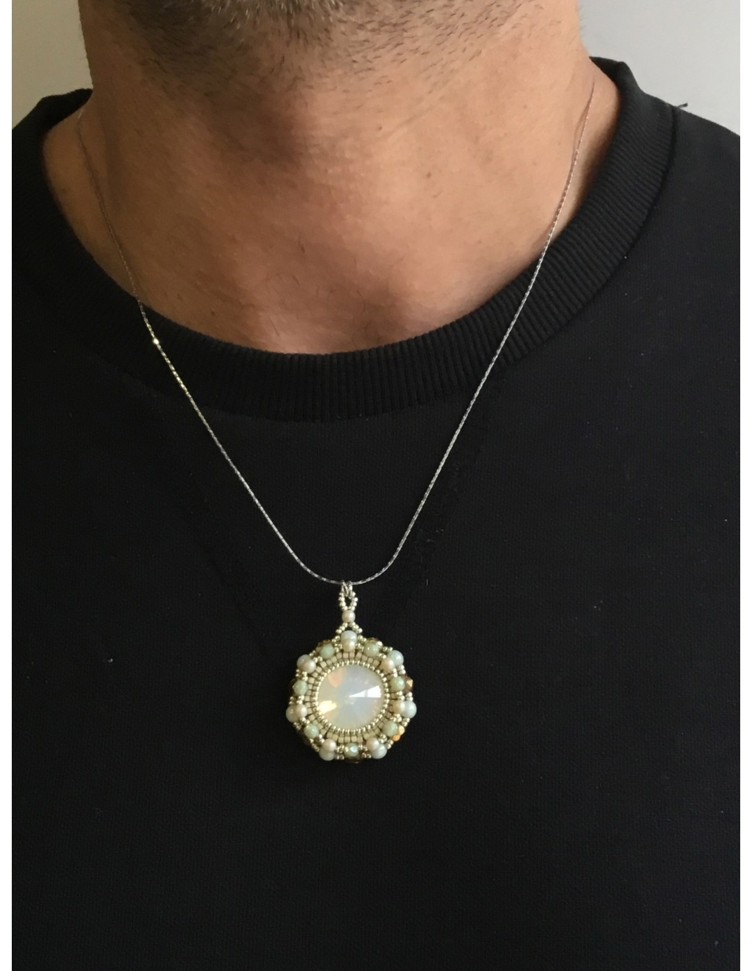 Zosimi Beads - Marian Κρεμαστό - Λευκό Οπάλιο