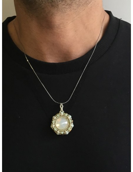 Zosimi Beads - Marian Κρεμαστό - Λευκό Οπάλιο