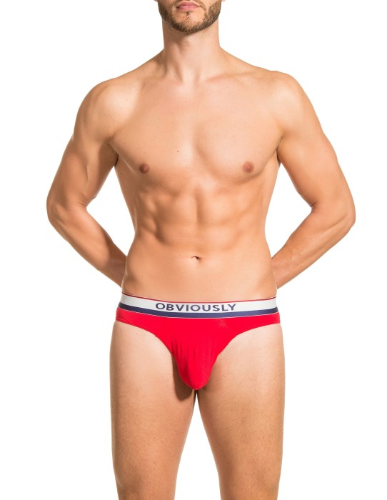 Obviously Apparel - PrimeMan Hipster Briefs - Κόκκινο