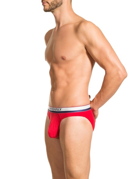 Obviously Apparel - PrimeMan Hipster Briefs - Κόκκινο