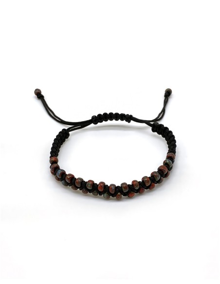 Zosimi Beads - Zig Zag  Βραχιόλι - Σκούρο Κόκκινο με Μαύρο