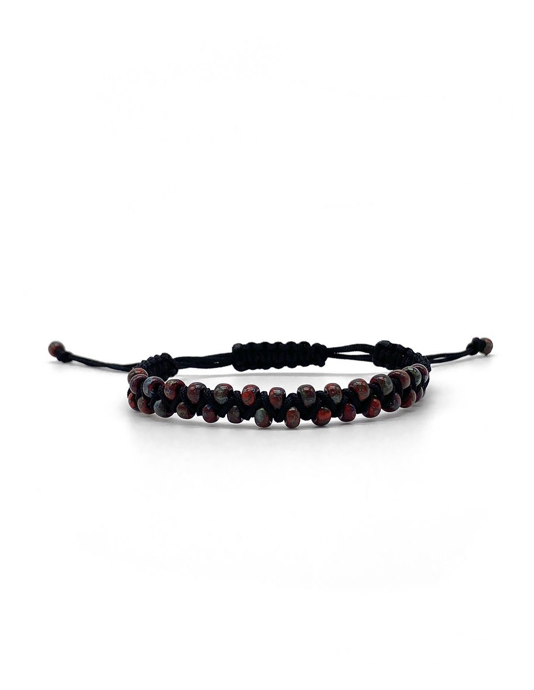 Zosimi Beads - Zig Zag  Βραχιόλι - Σκούρο Κόκκινο με Μαύρο