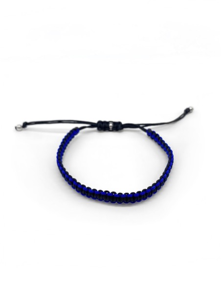 Zosimi Beads - Square Knot Βραχιόλι - Μαύρο και Μπλε