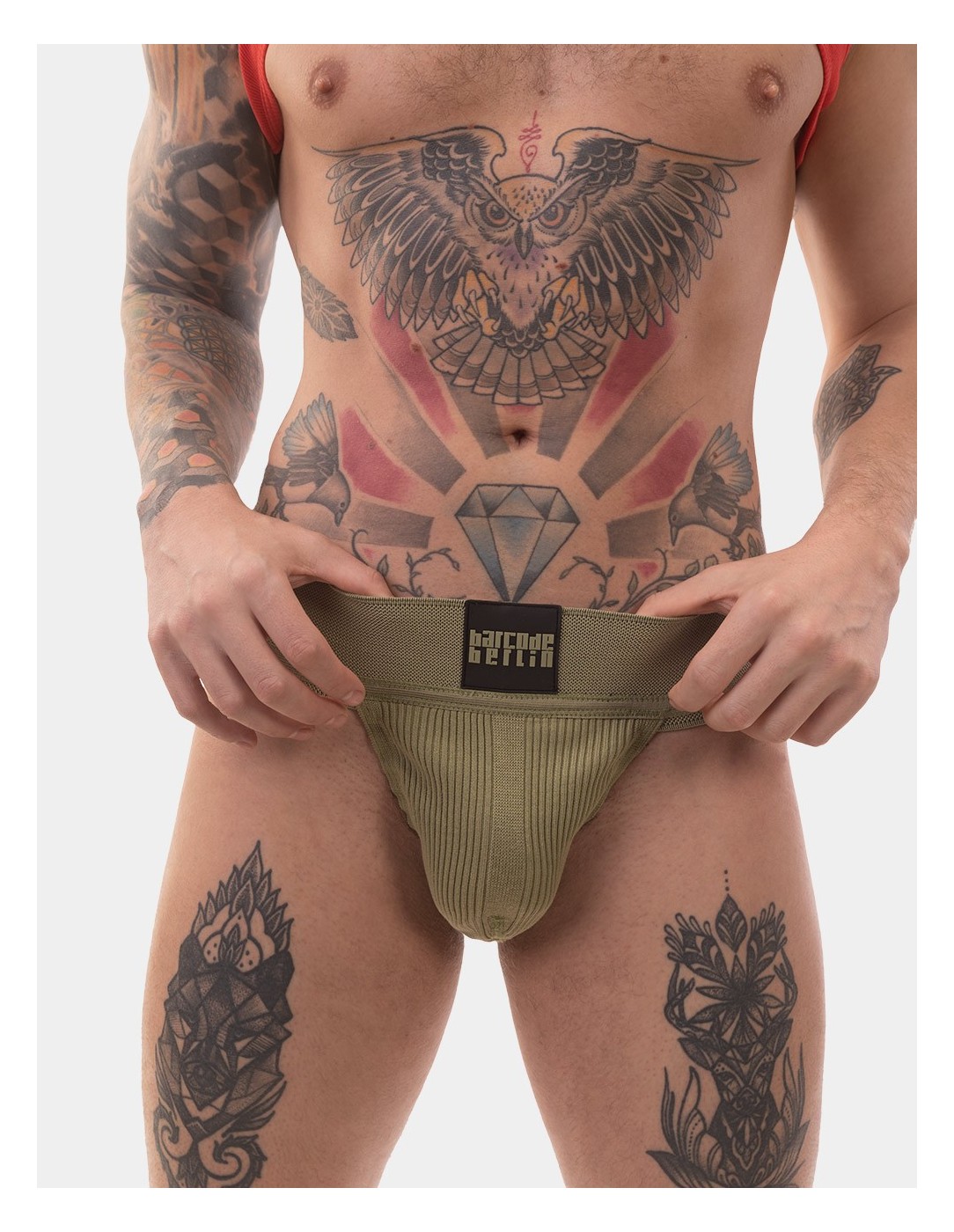 Barcode Berlin - Jockstrap Sergey Pop Χακί Μπεζ