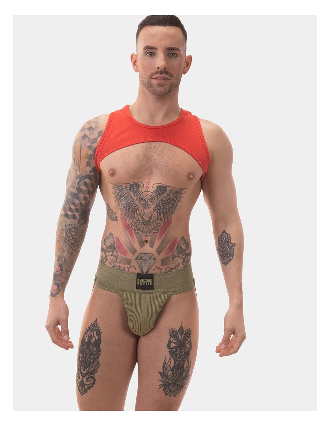 Barcode Berlin - Jockstrap Sergey Pop Χακί Μπεζ