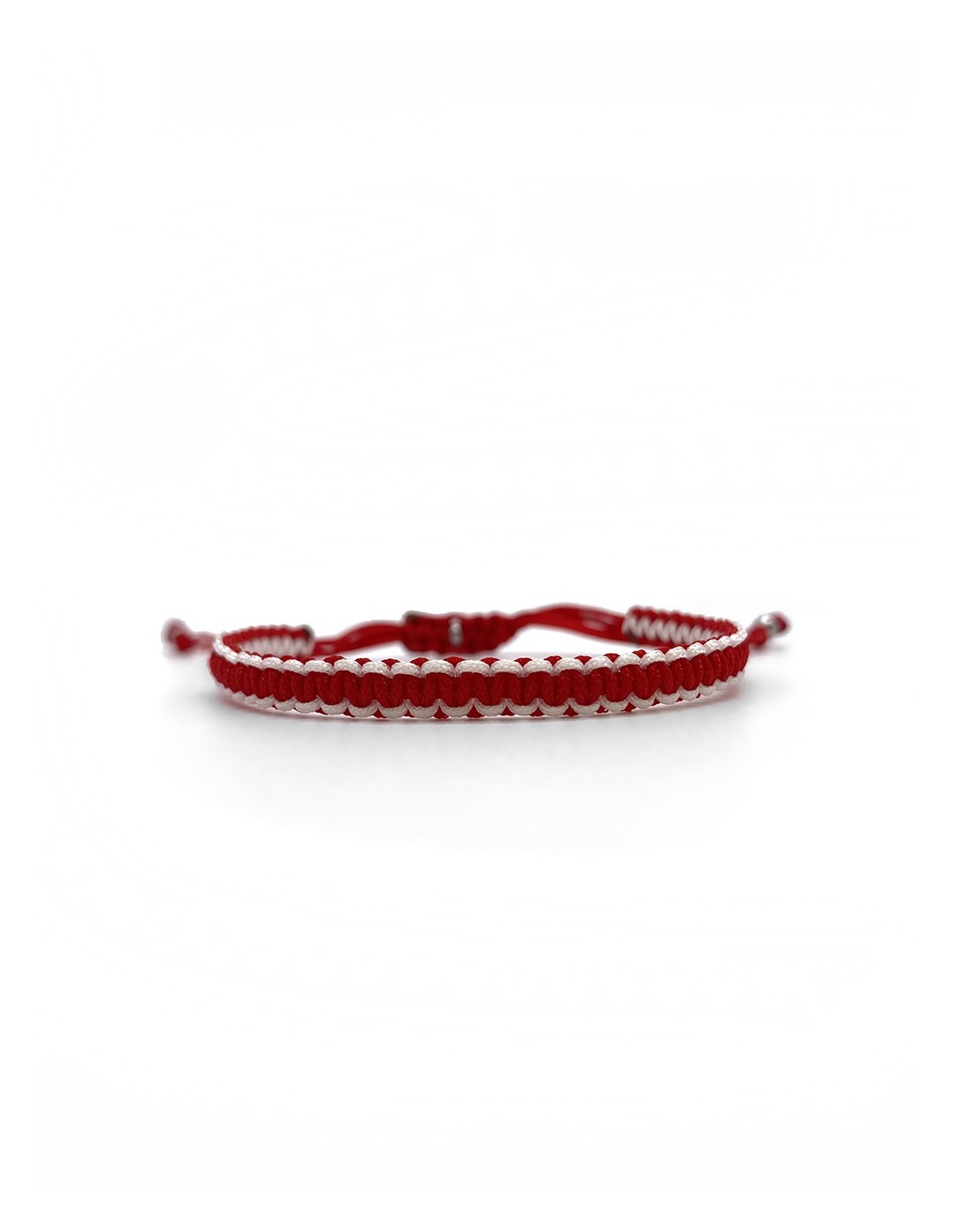 Zosimi Beads - Square Knot Βραχιόλι - Κόκκινο και Άσπρο