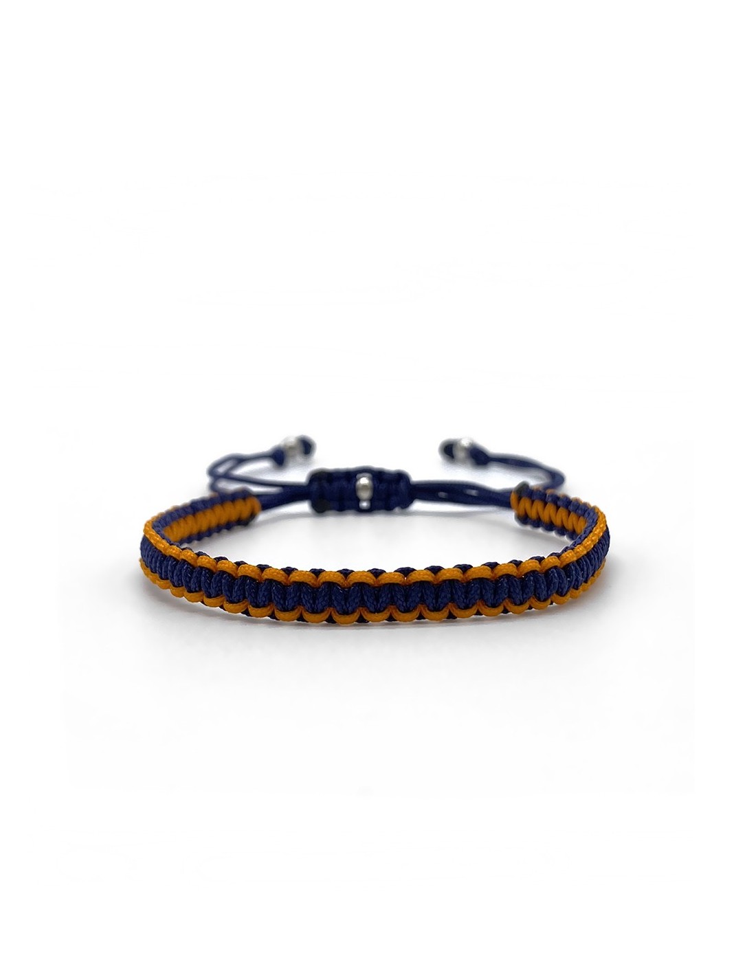 Zosimi Beads - Square Knot Βραχιόλι - Σκούρο Μπλε και Πορτοκαλί