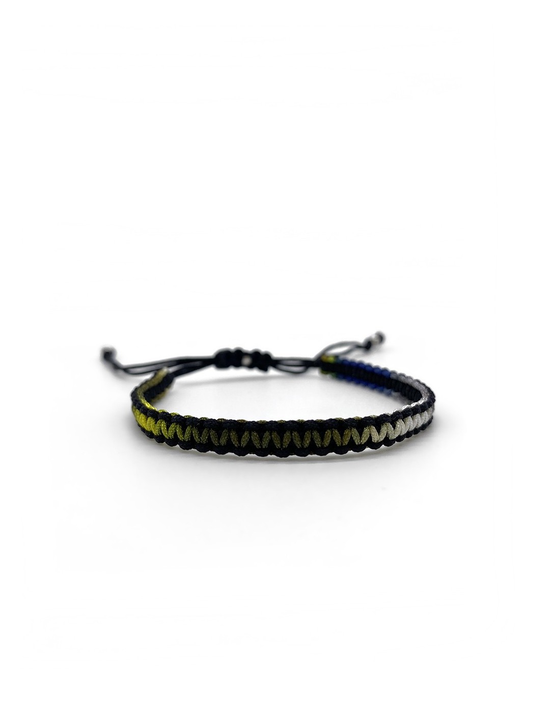 Zosimi Beads - Square Knot Βραχιόλι - Μαύρο και Πολύχρωμο Μιξ