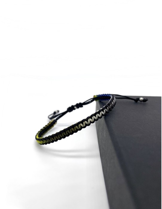 Zosimi Beads - Square Knot Βραχιόλι - Μαύρο και Πολύχρωμο... 2