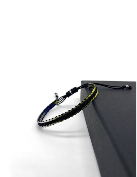 Zosimi Beads - Square Knot Βραχιόλι - Μαύρο και Πολύχρωμο Μιξ