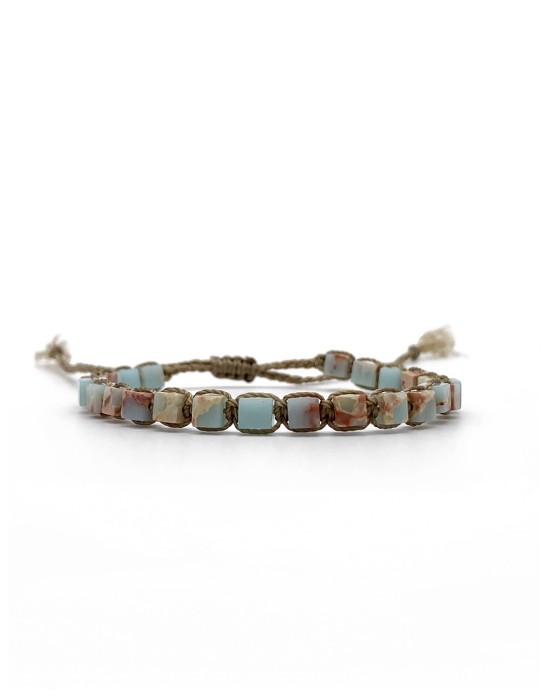 Zosimi Beads - Cubes Gemstone Βραχιόλι -  Ίασπης Ανοιχτό...