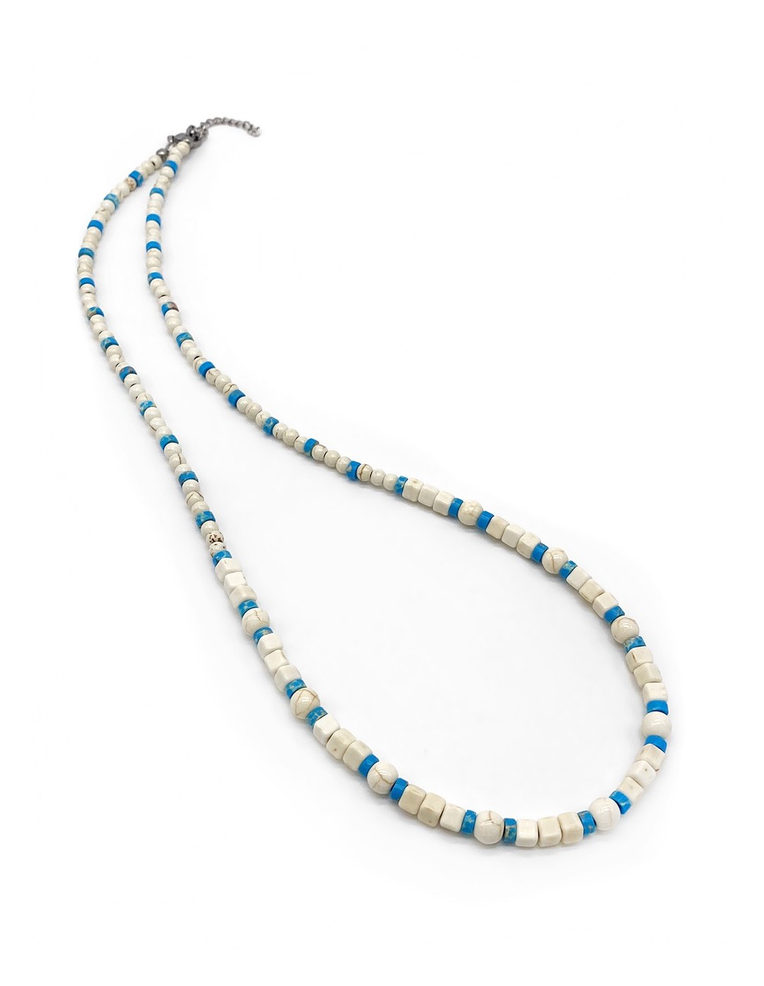 Zosimi Beads - Κολιέ Χαουλίτη - Άπρο και Τιρκουάζ