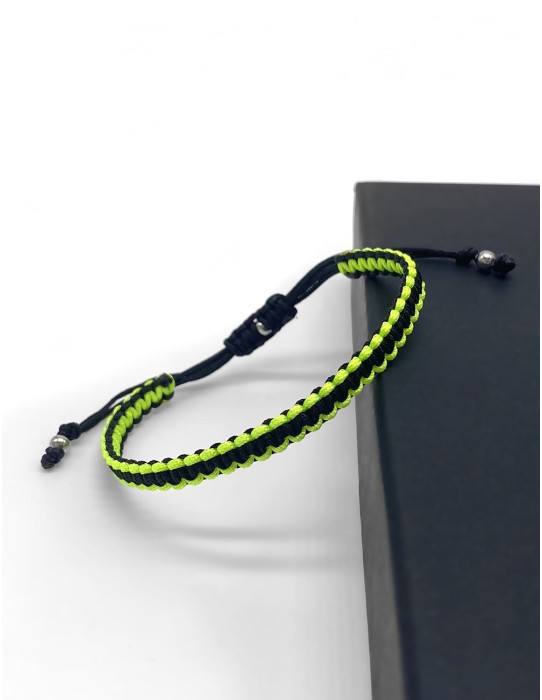 Zosimi Beads - Square Knot Βραχιόλι - Neon Πράσινο 2