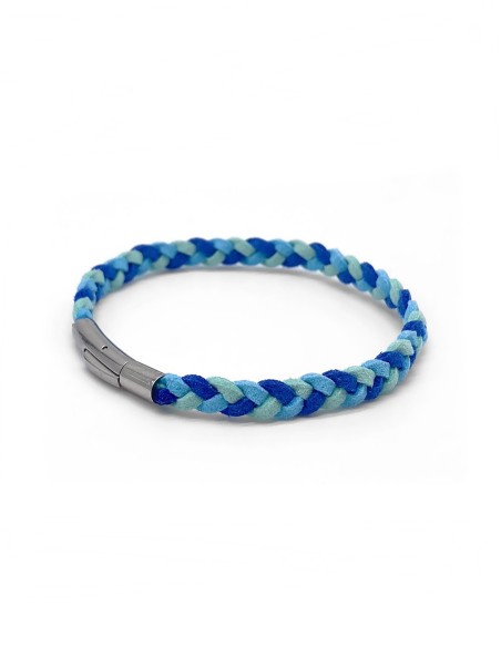 Zosimi Beads - Flat Braided Micro Fiber Suede Βραχιόλι - Ωκεανός