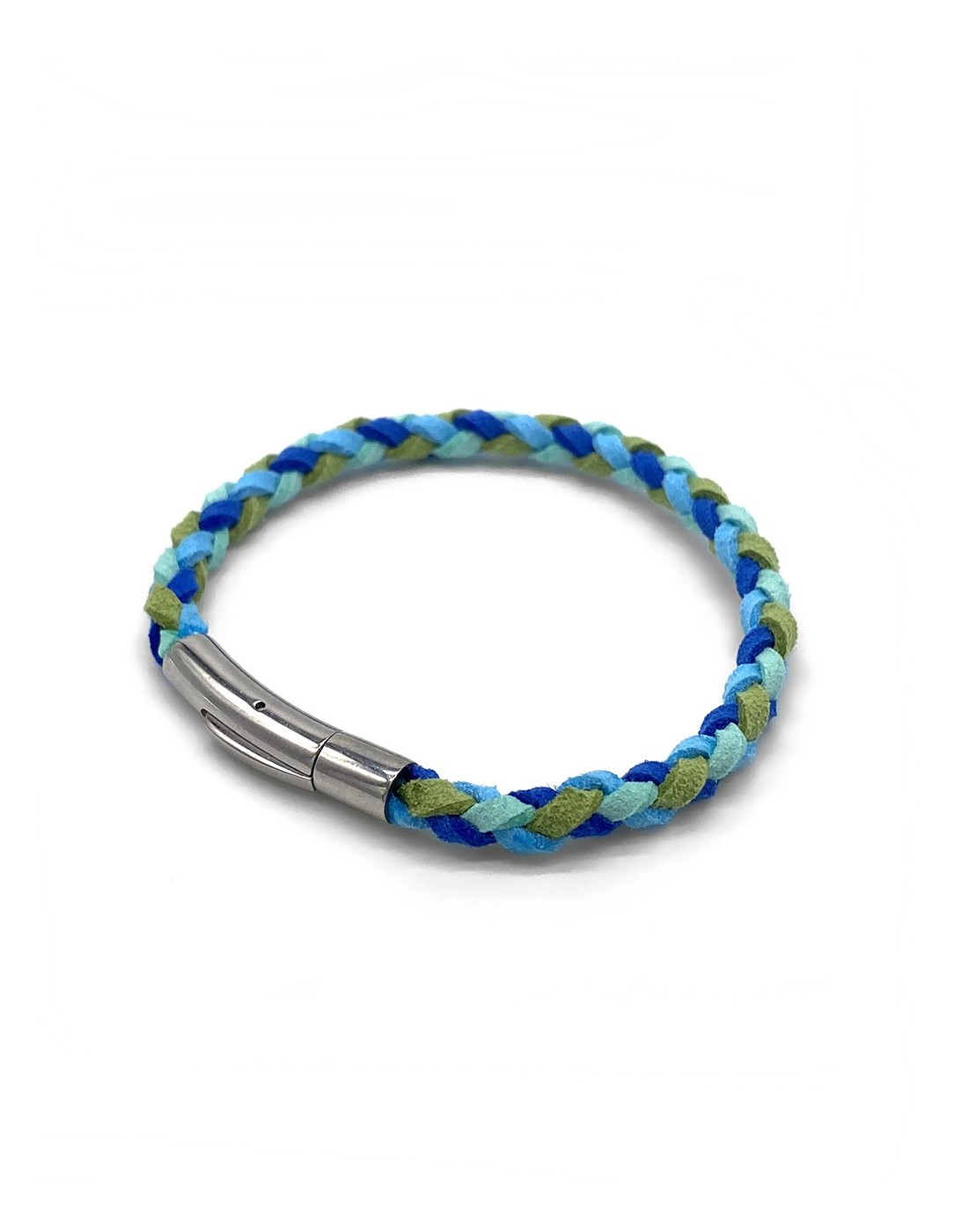 Zosimi Beads - Round Braided Micro Fiber Suede Βραχιόλι - Παγώνι