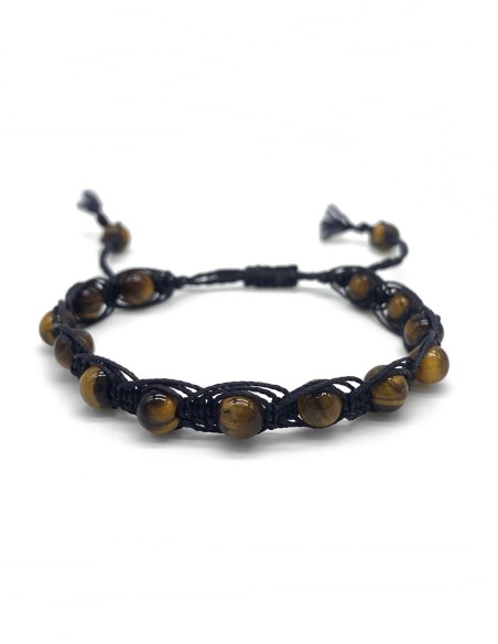 Zosimi Beads - Χρυσό Καστανό Tiger's Eye Herringbone Βραχιόλι