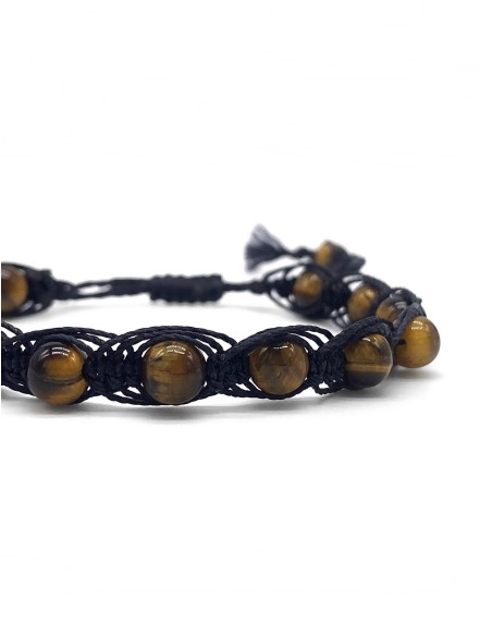 Zosimi Beads - Χρυσό Καστανό Tiger's Eye Herringbone Βραχιόλι