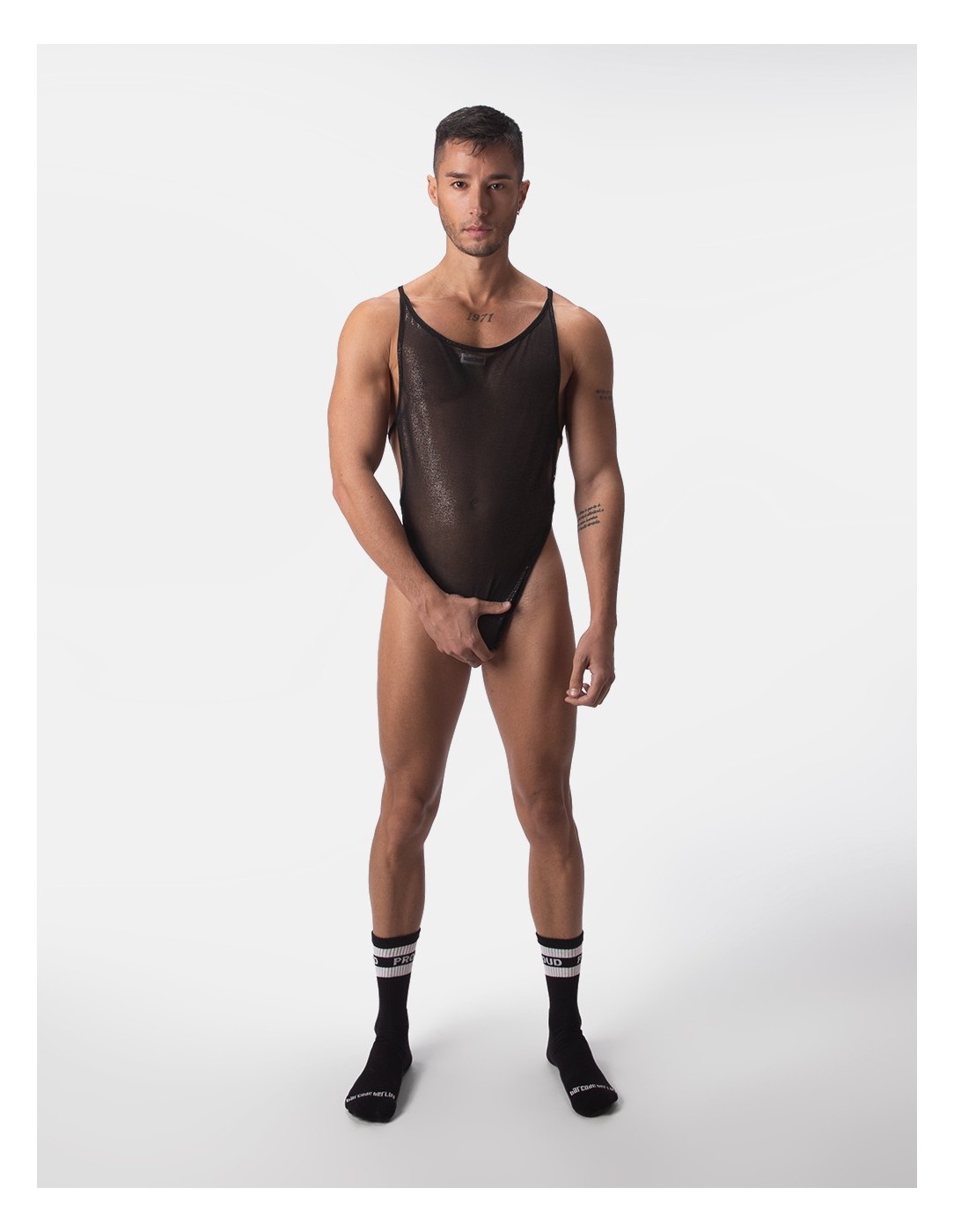 Barcode Berlin - Mesh Κορμάκι Cobina - Μαύρο