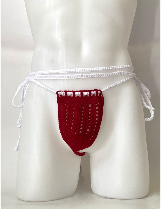 Plexis Wear - Vers String Harness - Κόκκινο με άσπρο 2