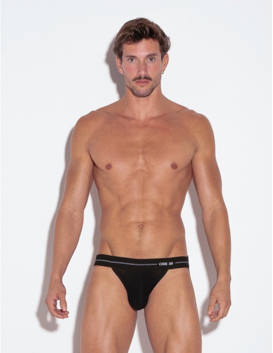 CODE 22 - Sheer Mesh Jockstrap - Μαύρο
