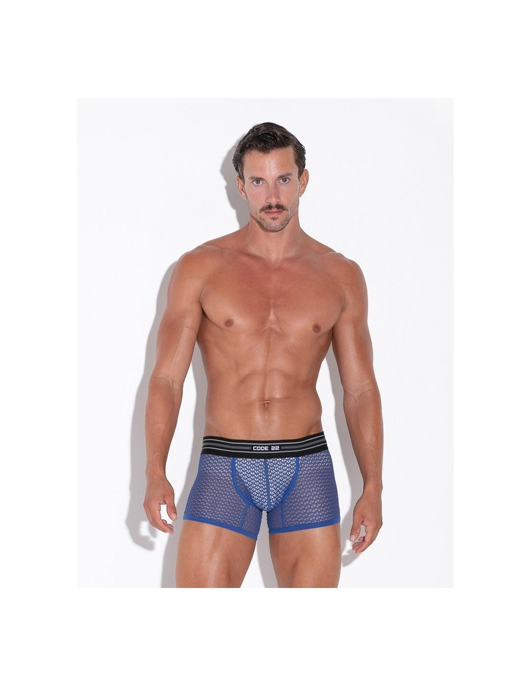 CODE 22 - Openwork Μποξεράκι - Steel Μπλε