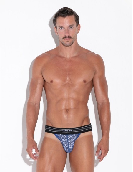 CODE 22 - Openwork Jockstrap - Steel Μπλε