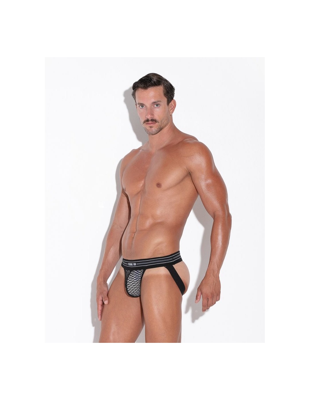 CODE 22 - Openwork Jockstrap - Μαύρο