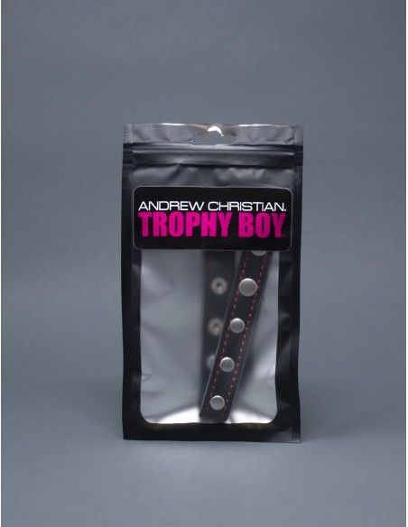 Andrew Christian - Trophy Boy Snap Cock Ring Βραχιόλι απο δερματίνη - Μαύρο