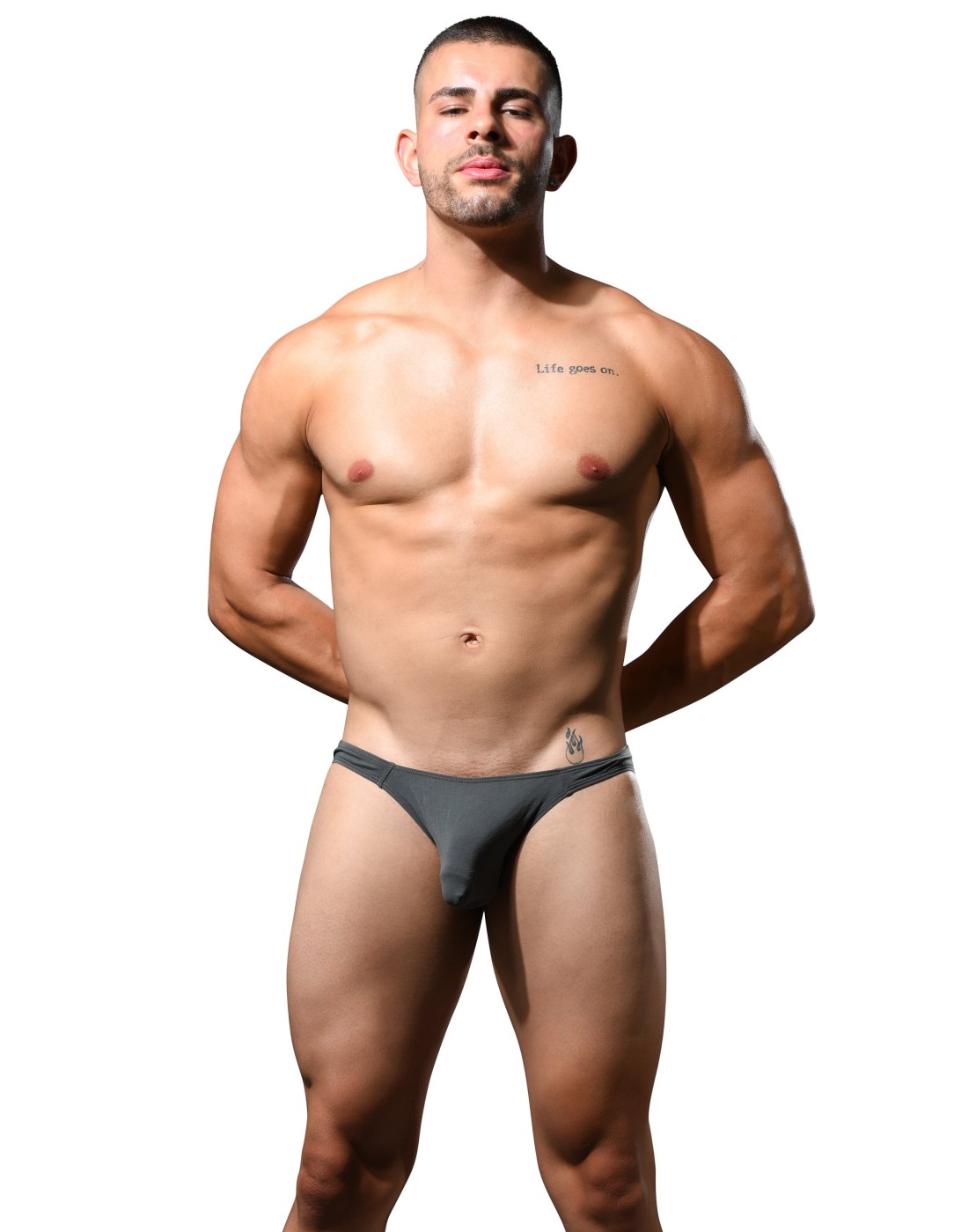 Andrew Christian - No-Show Μπαμπού Σλιπ - Steel Γκρι