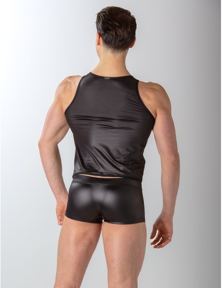 WOH - Night Universe Lace-Up Αμάνικο - Μαύρη Δερματίνη