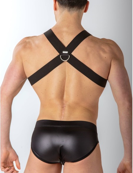 WOH - Night Universe Lace-Up Harness - Μαύρη Δερματίνη