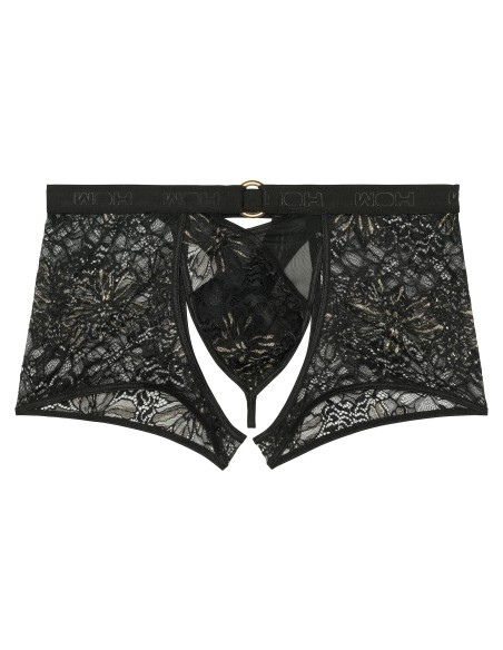 WOH - Pure Seduction Gold Lace Μπόξερ Thong - Μαύρο